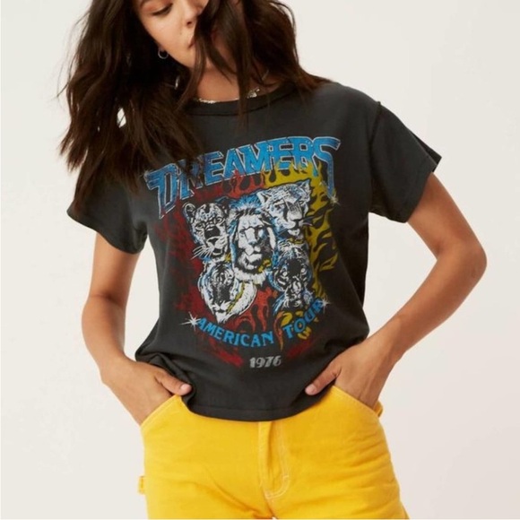 Daydreamer Gray Vintage Wash Daydreamers US Tour 1976 Band Tee Size L - Picture 1 of 10